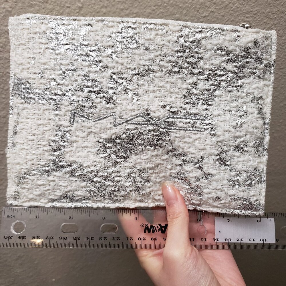 MAC Holiday Pouch White and Silver